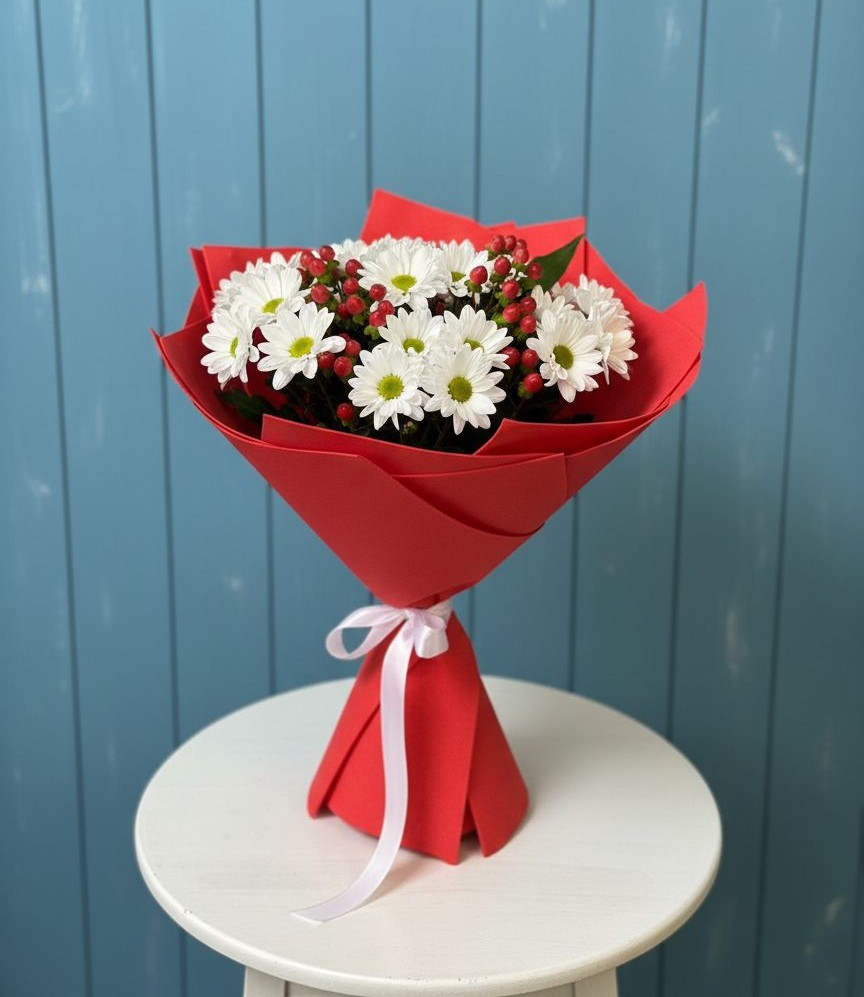 Букет цветов из: Хризантемы в Инженерный-1