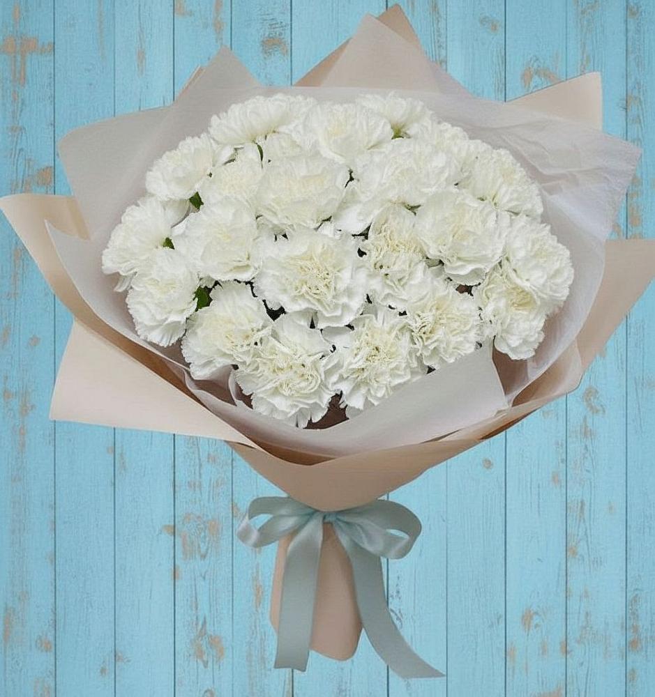 Букет цветов из: Гвоздики в Инженерный-1