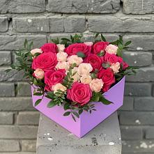 Цветочная композиция из Розы в коробке в Инженерный-1
