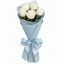 Букет 5 Белых роз Проуд в Инженерный-1