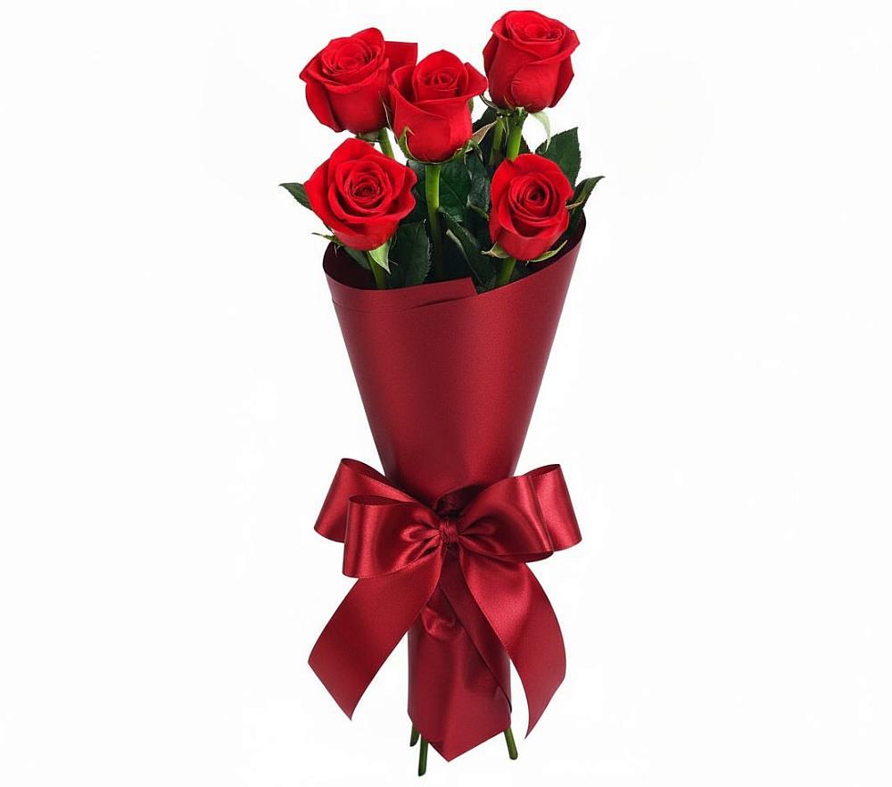 Букет 5 Красных роз Эдлесс Лав в Инженерный-1