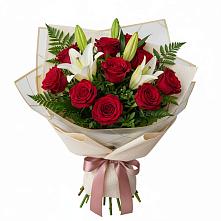 Букет цветов из:  Лилии и Розы #REPLACE_PRED# Инженерный-1