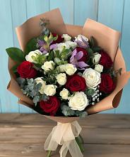 Букет цветов из:  Розы и Альстромерии в Инженерный-1