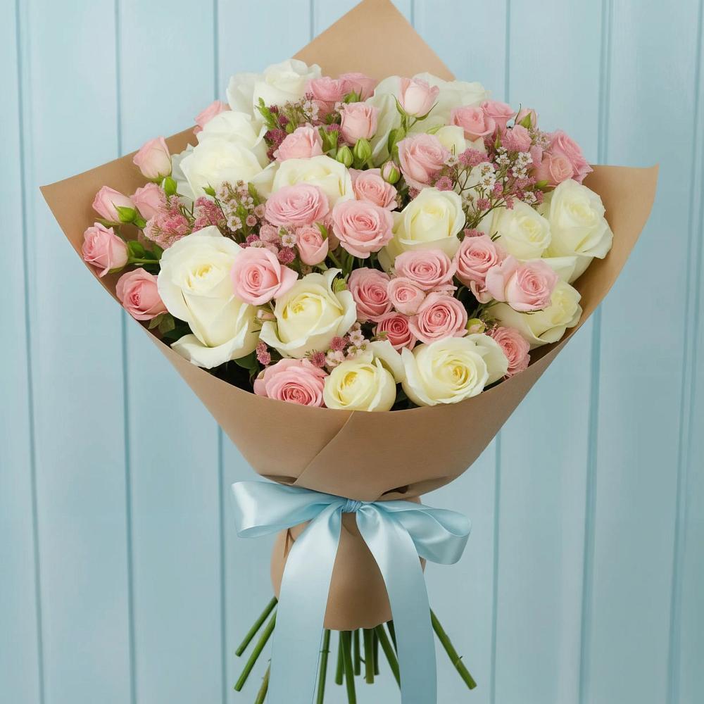 Букет цветов из: Розы в Инженерный-1