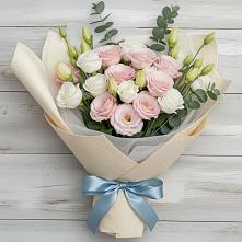 Букет цветов из:  Лизиантусы в Инженерный-1