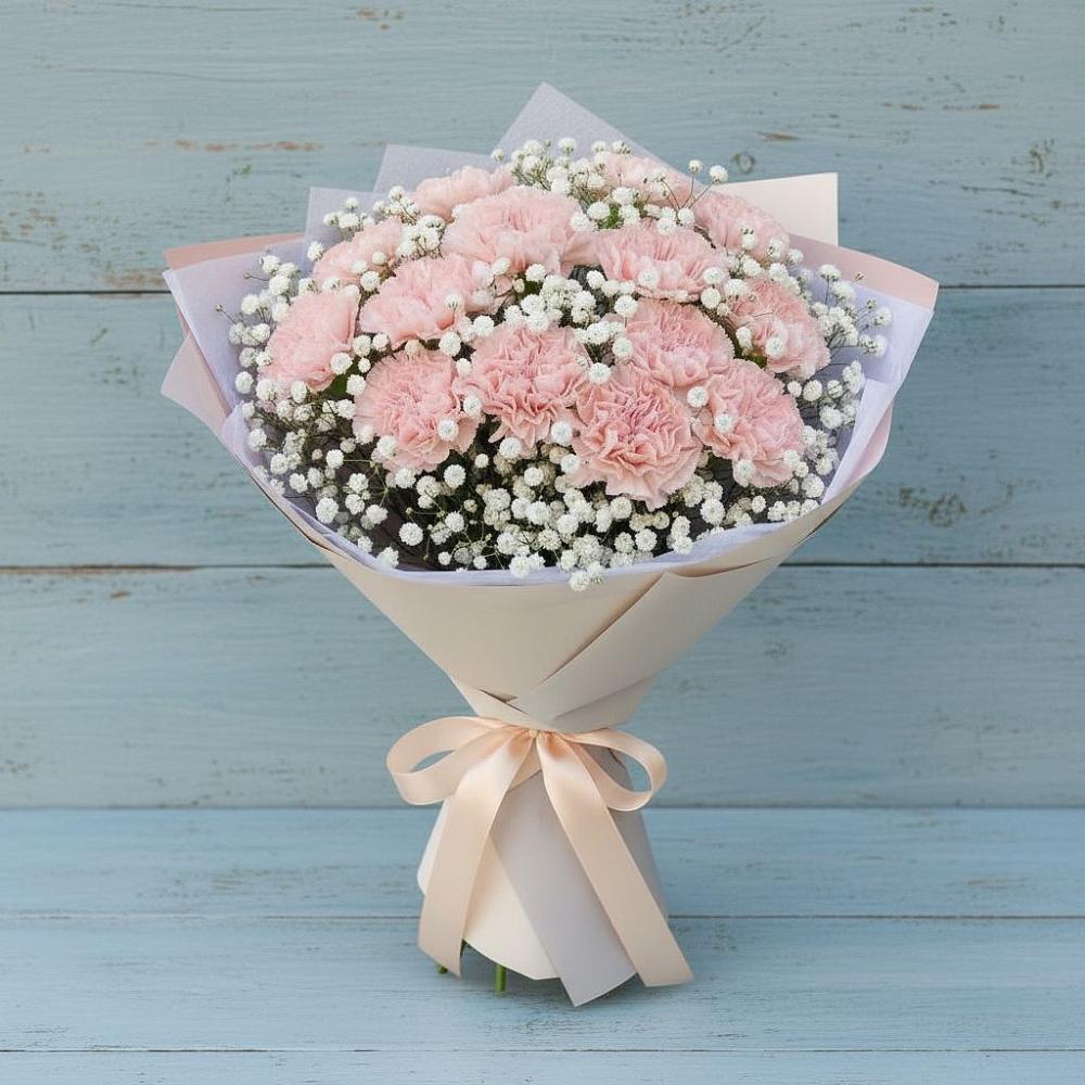 Букет цветов из: Гвоздики в Инженерный-1