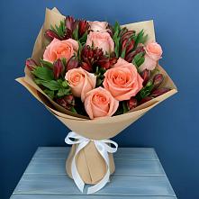 Букет цветов из:  Розы и Альстромерии в Инженерный-1