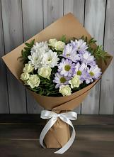 Букет цветов из:  Хризантемы и Розы в Инженерный-1