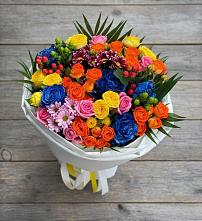 Букет цветов из:  Розы и Хризантемы в Инженерный-1