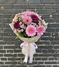 Букет цветов из:  Герберы и Хризантемы #REPLACE_PRED# Инженерный-1