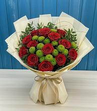 Букет цветов из:  Розы и Хризантемы #REPLACE_PRED# Инженерный-1