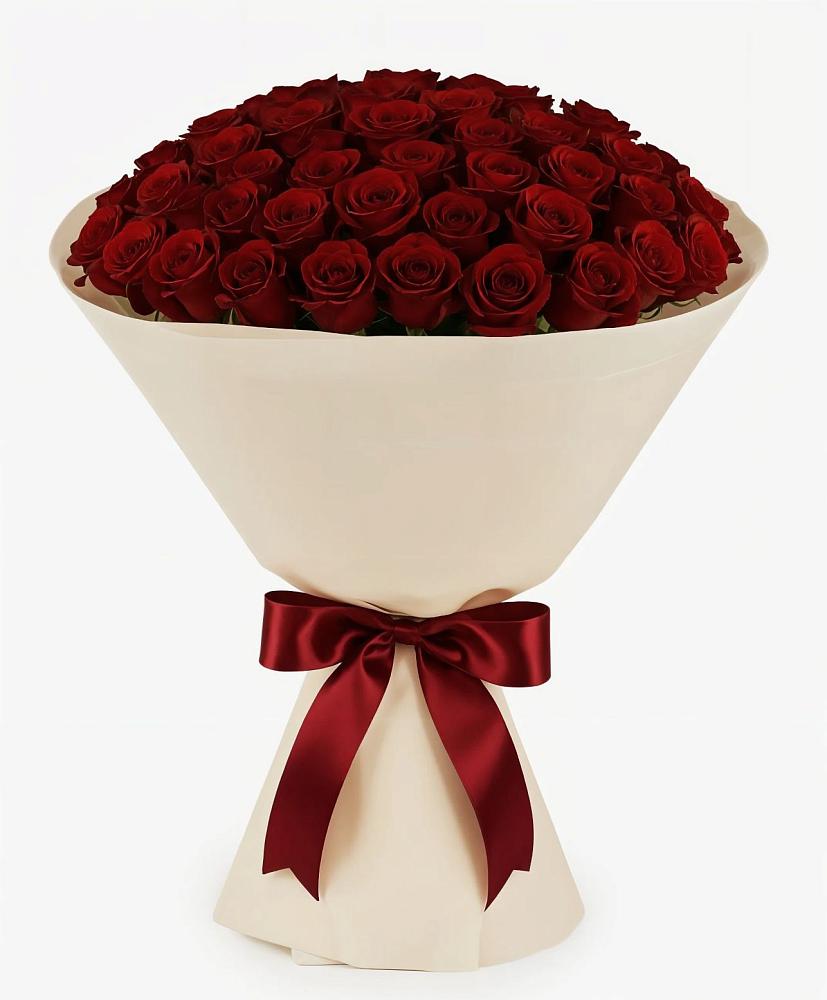 Букет 101 Бордовая роза Блэк Бакарра в Инженерный-1