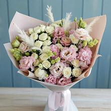 Букет цветов из:  Альстромерии и Розы в Инженерный-1